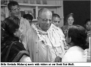 Srila Govinda Mahraj at the Stall